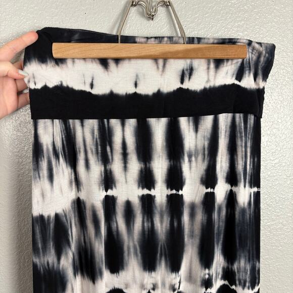 A.n.a A New Approach Size Large Maxi Length Tie Dye Boho Skirt Fold Over Waist - Picture 2 of 5